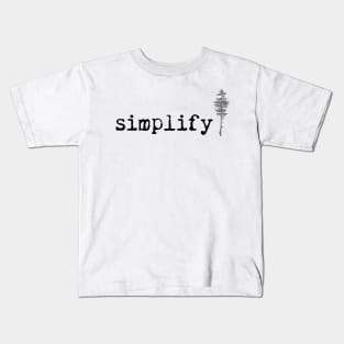 Simplify Thoreau Typewriter Pine Tree Kids T-Shirt